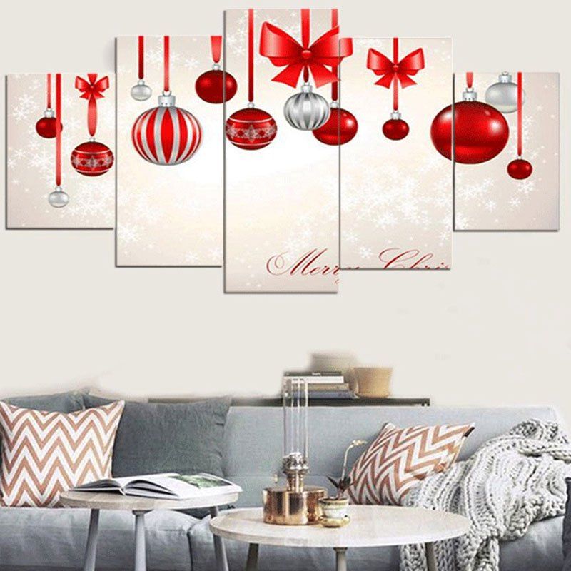 

Unframed Baubles Printed Canvas Paintings, Colorful