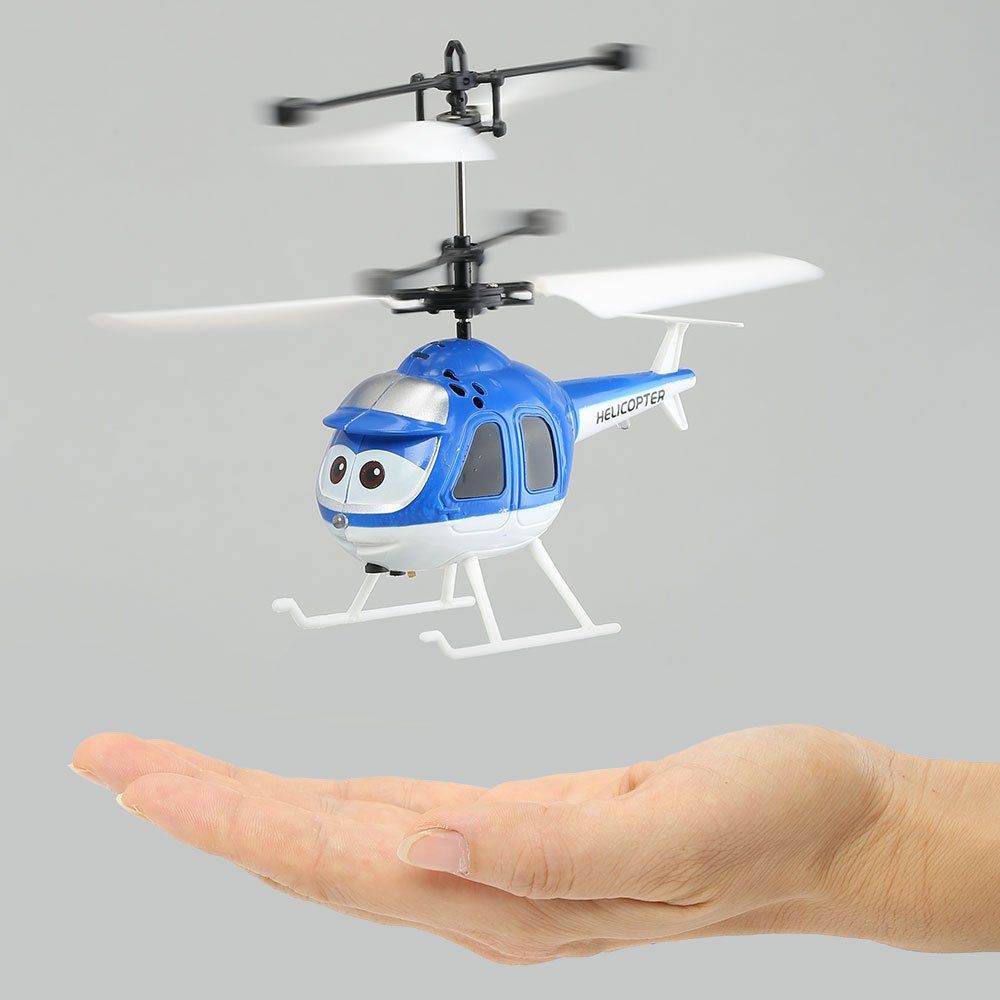 

LED Flash Flying Mini RC Infrared Induction Helicopter Aircraft, Blue