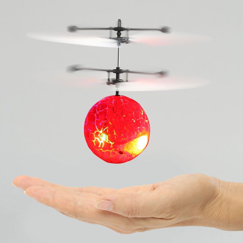 

Colorful LED Flash Infrared Induction Flying Ball, Red
