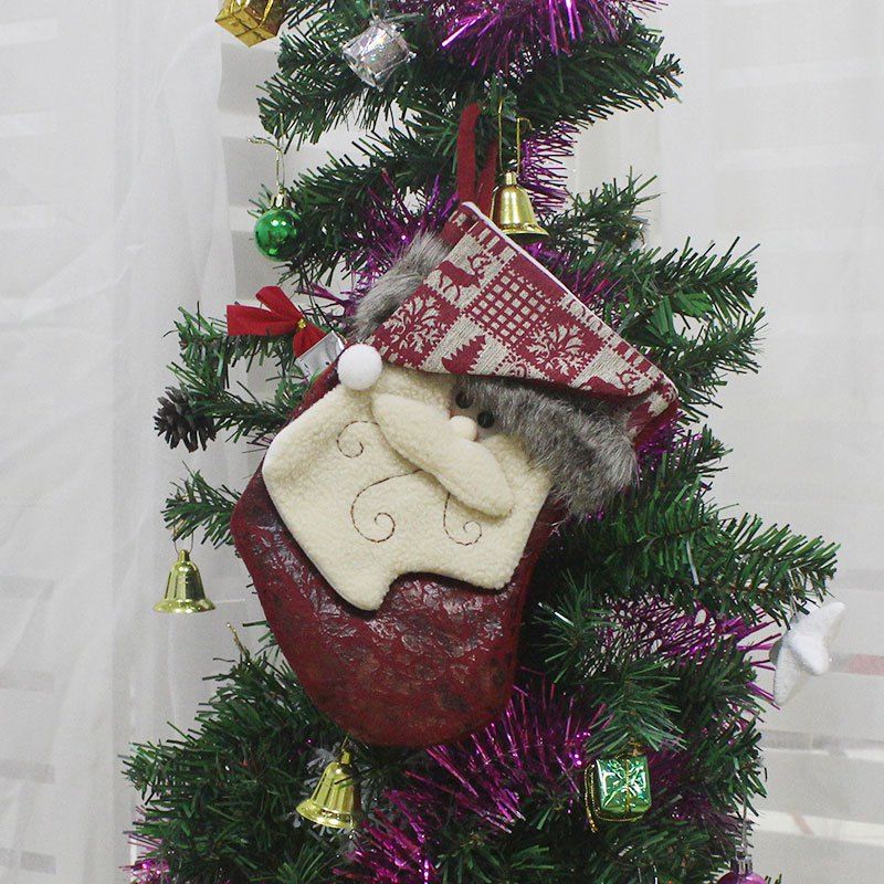 Online Xmas Tree Hanging Decorative Santa Claus Pattern Sock Online Xmas Tree Hanging Decorative Santa Claus Pattern Sock