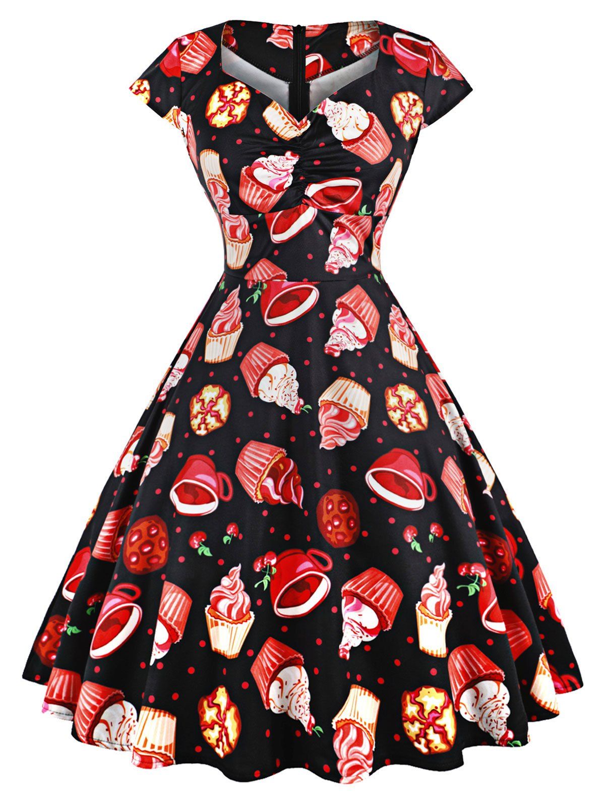 

Cookies A Line Party Vintage Dress, Black