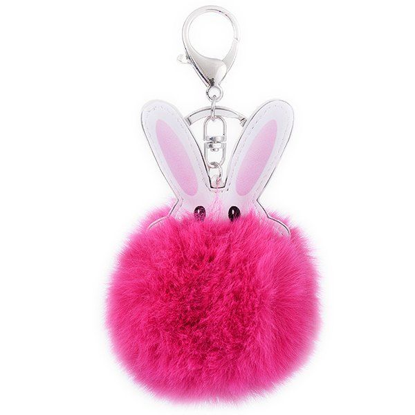 Porte-clés mignon lapin en cuir artificiel  