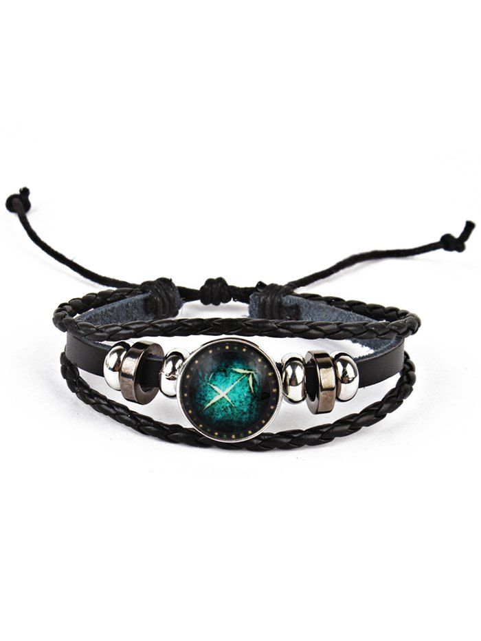 

Twelve Constellations Vintage Braid Rope Bolo Bracelet, Sagittarius