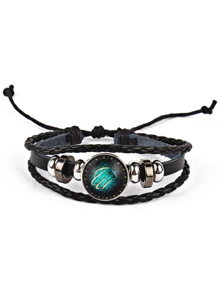 

Twelve Constellations Vintage Braid Rope Bolo Bracelet, Virgo