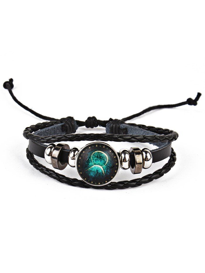 

Twelve Constellations Vintage Braid Rope Bolo Bracelet, Taurus
