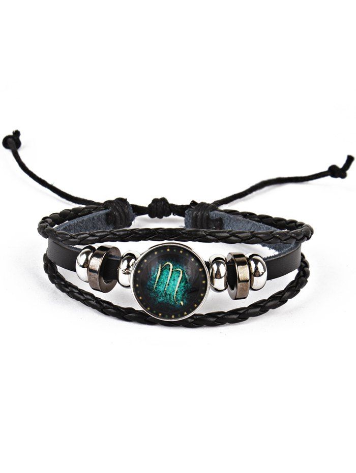 

Twelve Constellations Vintage Braid Rope Bolo Bracelet, Scorpio