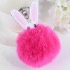 Porte-clés mignon lapin en cuir artificiel -  