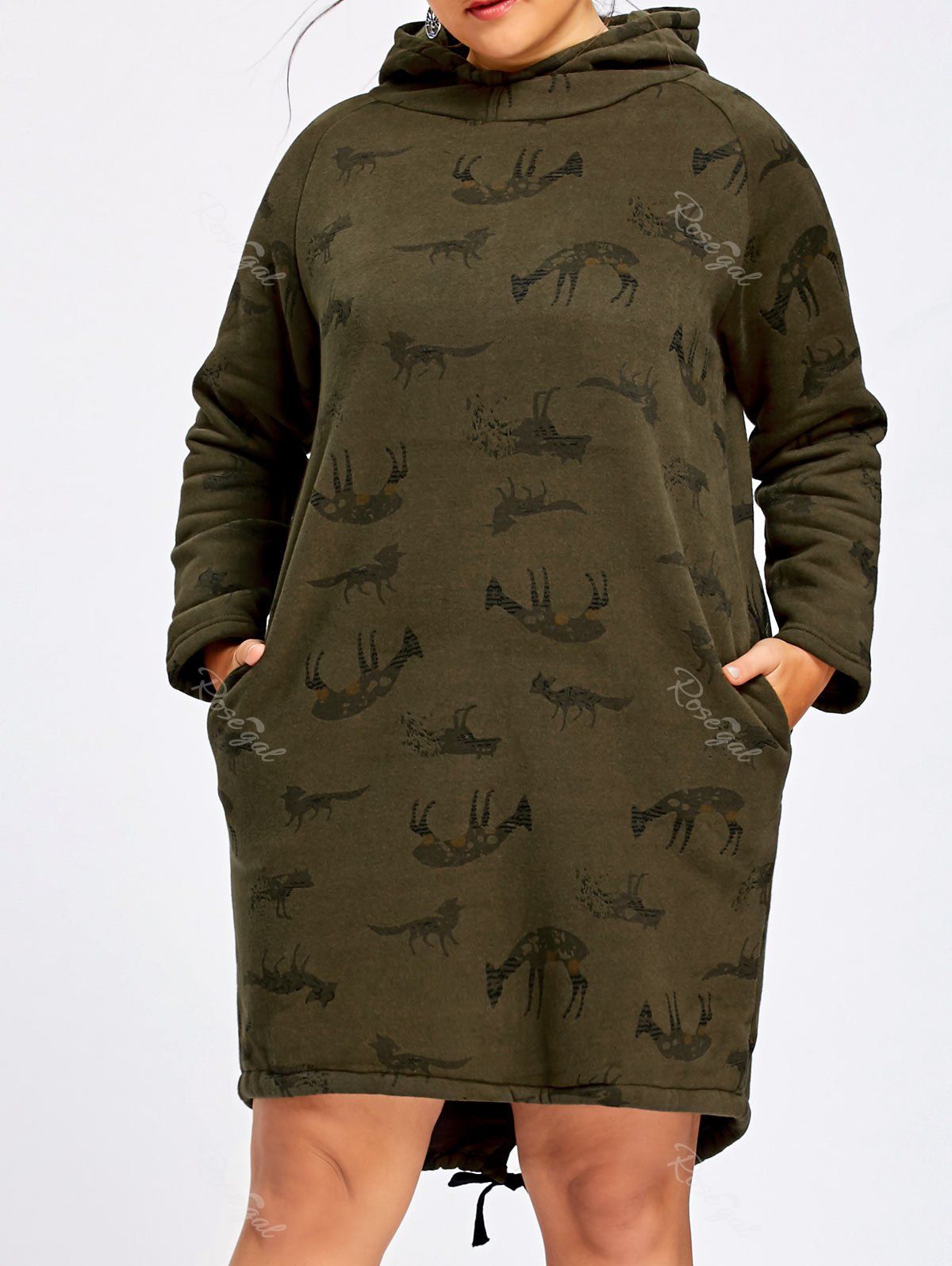 plus size hooded tunic