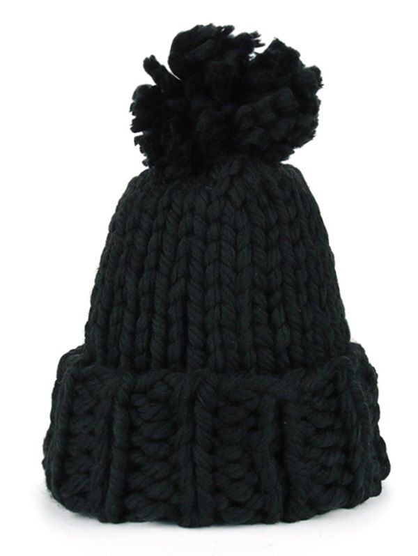 Outdoor Straight Needle Thick Lines Knitting Beanie