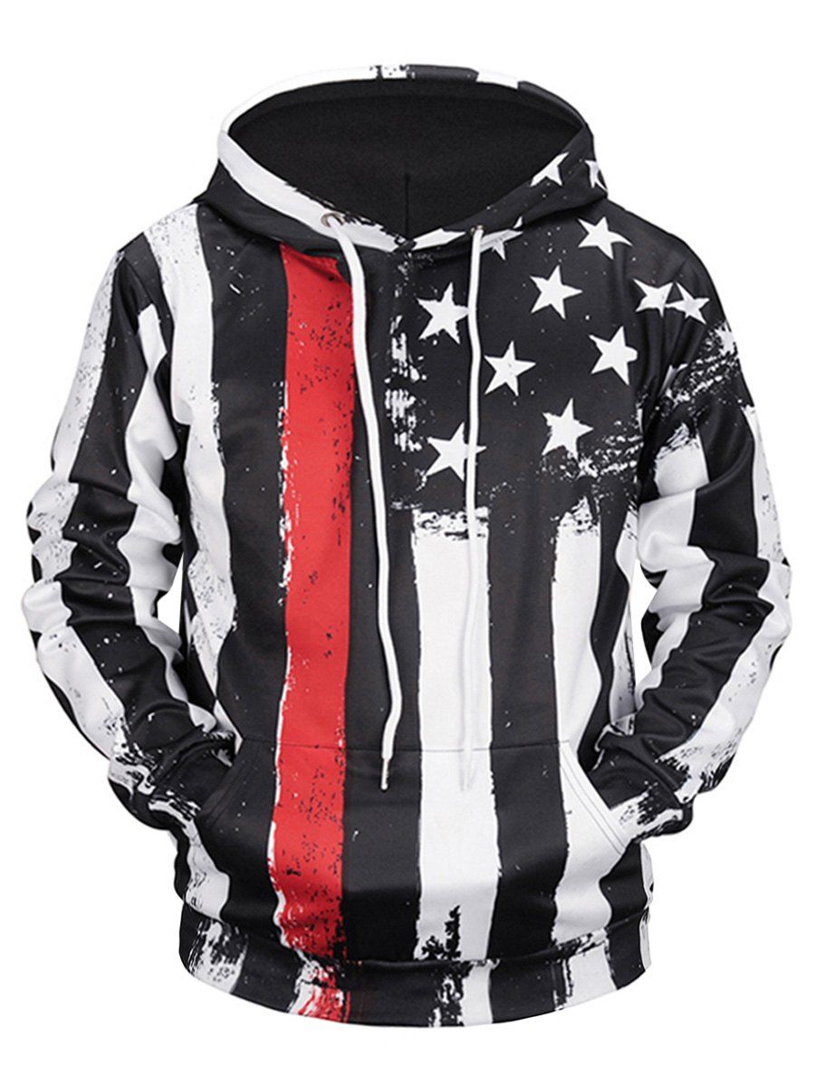 

Kangaroo Pocket Star and Stripe Hoodie, Colormix