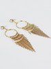 Vintage Crystal Embellished Metal Long Tassel Drop Earrings -  