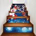 Christmas Santa Deer Pattern Decorative Stair Stickers -  