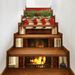 Christmas Fireplace Stockings Pattern Decorative Stair Stickers -  