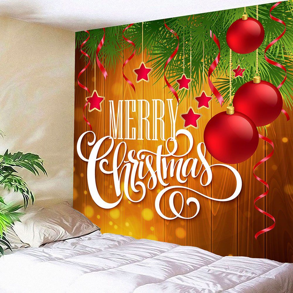 

Wall Art Merry Christmas Balls Print Tapestry, Colormix