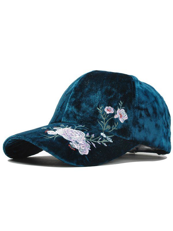 

Vintage Floral Pattern Embroidery Thicken Baseball Hat, Oasis
