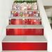 Autocollants d'Escalier Décoratifs Motif Boules Suspendues de Noël - Multicolore 100*18CM*6pcs