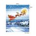 Autocollants d'Escalier Décoratifs Motif Père Noël dans la Nuit de Noël Enneigée - Multicolore 100*18CM*6pcs