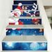Autocollants Décoratives d'Escalier Motif Cerf et Père Noël - Multicolore 100*18CM*6pcs