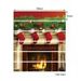 Autocollants Décoratifs d'Escalier Motif Cheminée et Chaussettes de Noël - Multicolore 100*18CM*6pcs
