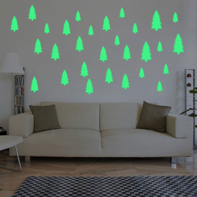 

Christmas Tree Shape DIY Noctilucence Wall Stickers, Green