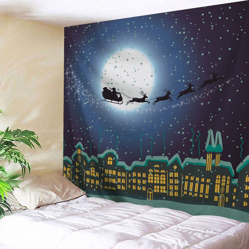 

Christmas City Sled Printed Wall Hanging Tapestry, Colormix