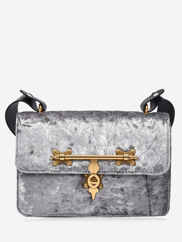 

Metal Decorated Crossbody Bag, Silver