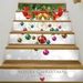 Christmas Bells Baubles Pattern Decorative Stair Stickers -  
