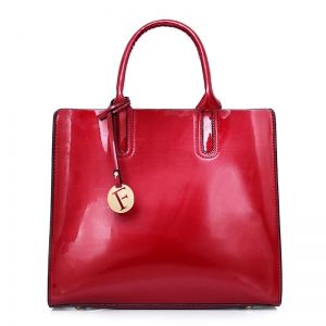Red 3 Pieces Patent Leather Handbag Set Rosegal 3 Pieces Patent Leather Handbag Set