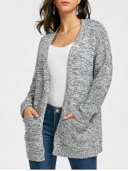 Open Front Tunic Cardigan -  
