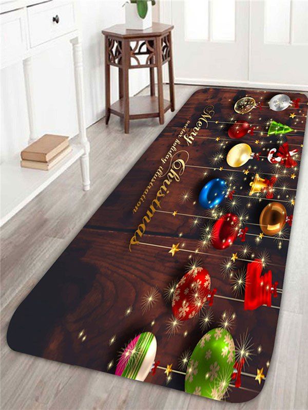 

Home Decor Christmas Colorful Balls Pattern Area Rug, Chocolate