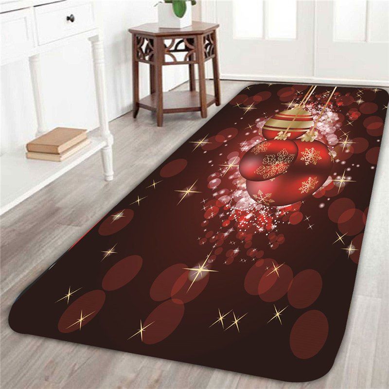 

Skidproof Red Baubles Printed Rug