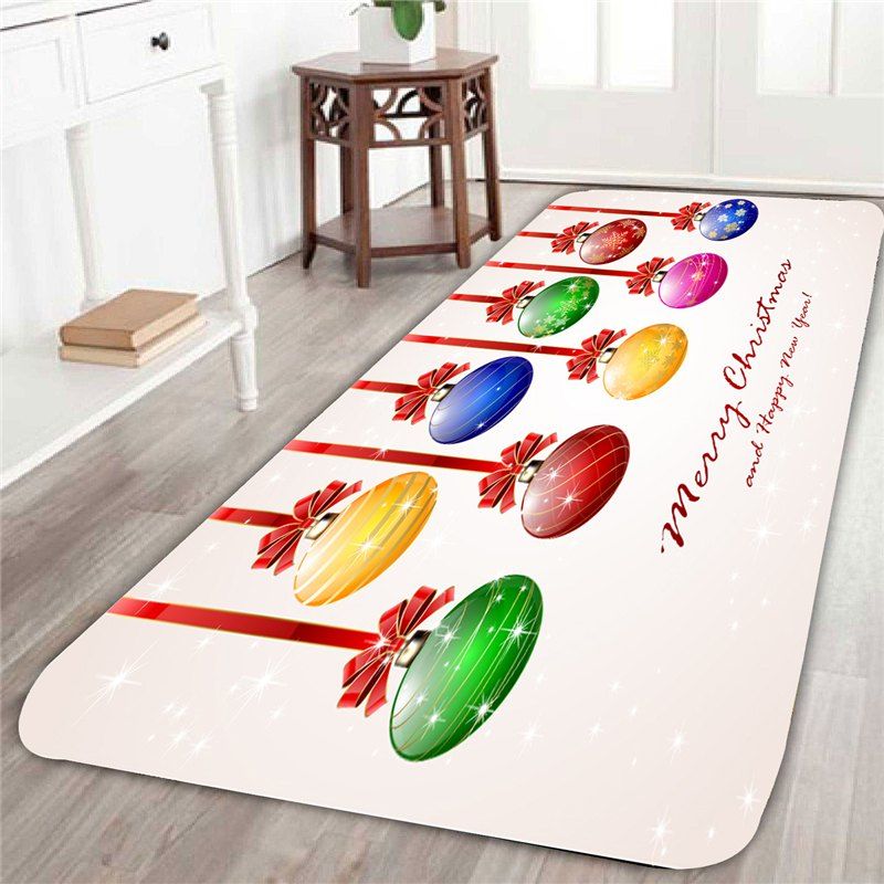 

Christmas Colorful Balls Patterned Indoor Area Rug