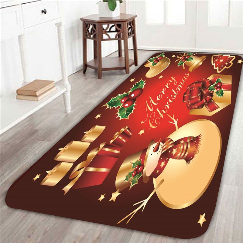 

Christmas Snowmen Printed Skid Resistant Rug, Colorful