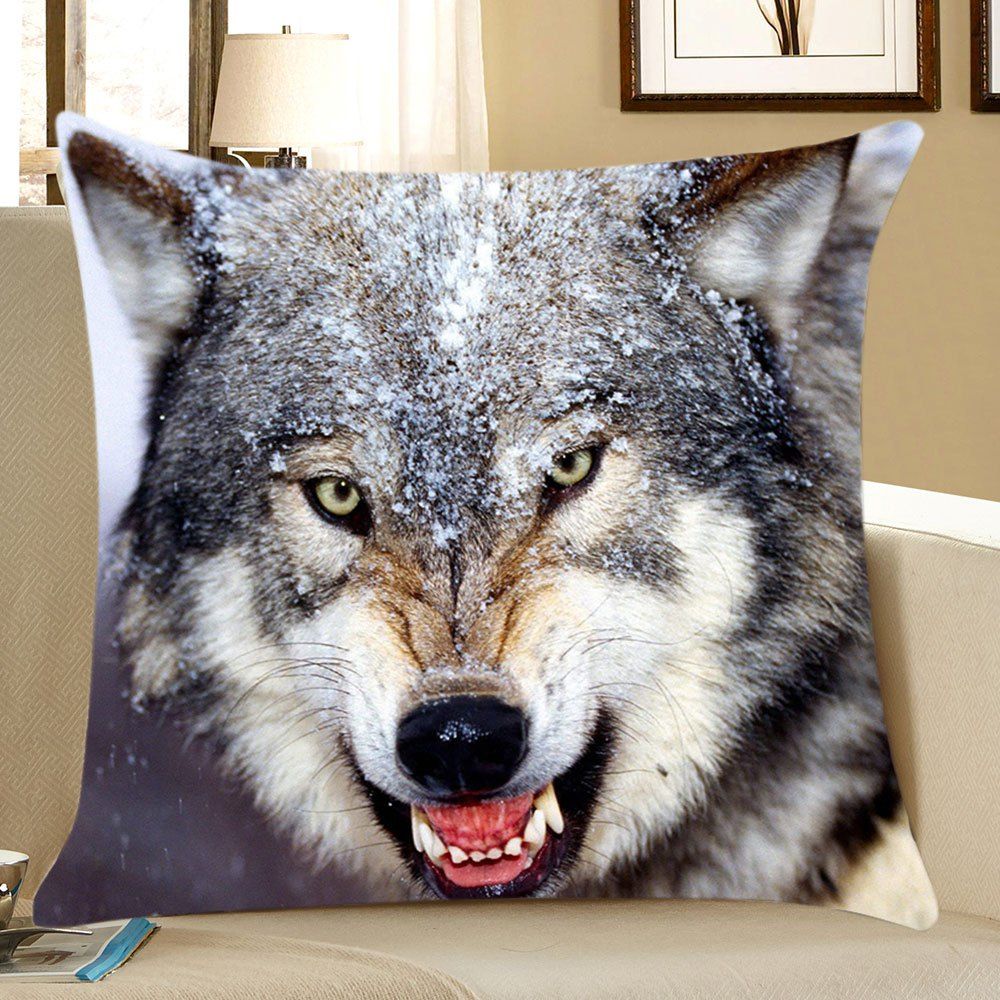 wolf pillow plush