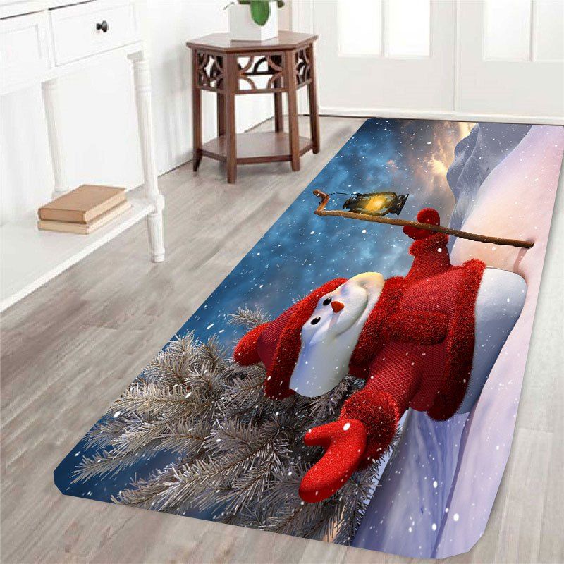 

Skidproof Christmas Snowman Pattern Rug, Colorful