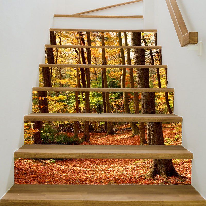

Maples Forest Printed 3D Stair Stickers, Colorful