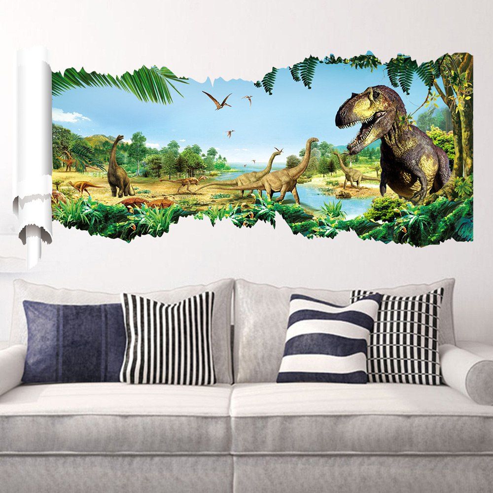 

Forest Dinosaur Pattern Wall Stickers For Kid Room, Colormix