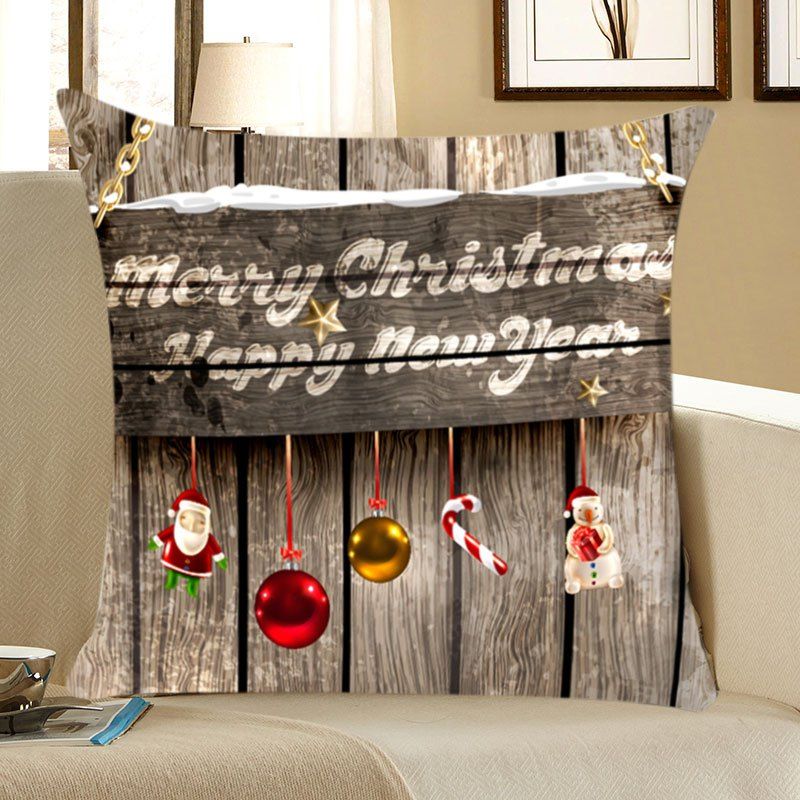 

Wood Grain Patterned Linen Throw Pillow Case, Wood color