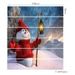 Christmas Snowman Lighting Printed Stair Stickers -  