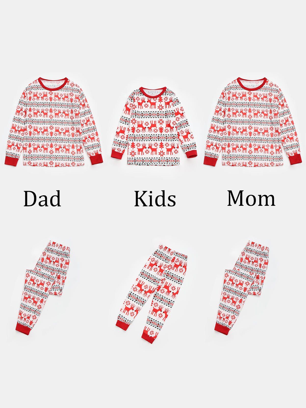 

Christmas Reindeer Matching Family Pajama Sets, Red