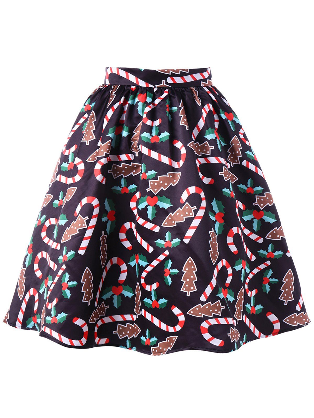 

Christmas Graphic Flare Skirt, Colormix