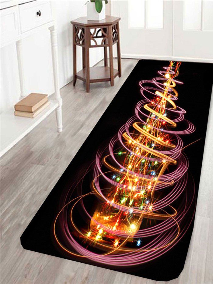 

Colored Christmas Tree Pattern Skidproof Rug, Colorful