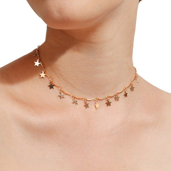 

Star Charm Chain Necklace, Golden
