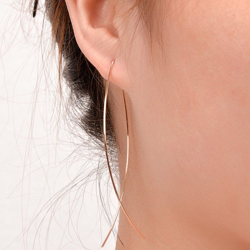 

Alloy Simple Fish Hoop Earrings, Golden