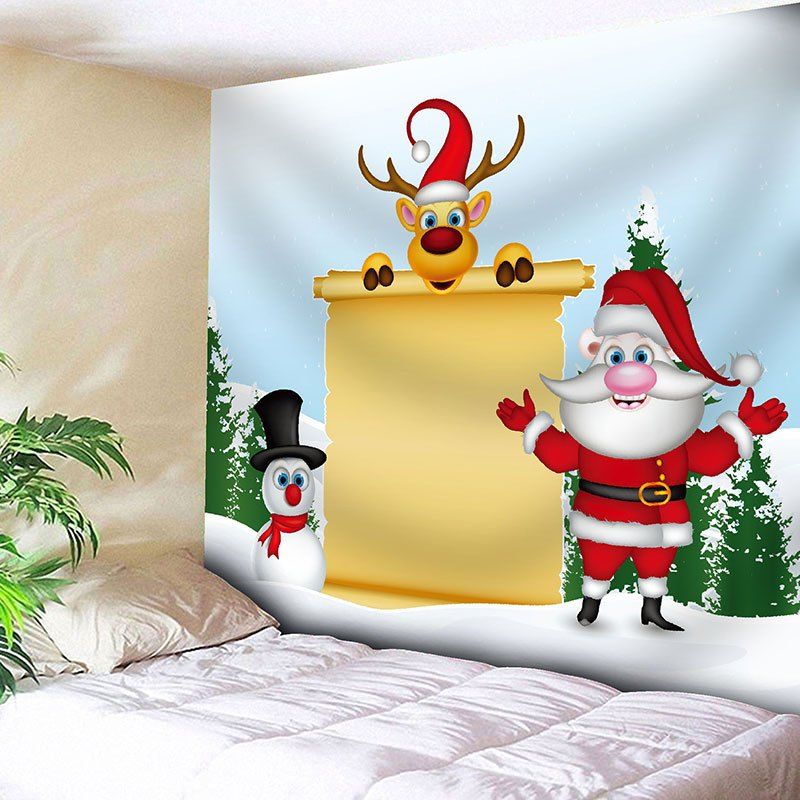 

Christmas Letter Paper Printed Waterproof Wall Tapestry, Colorful