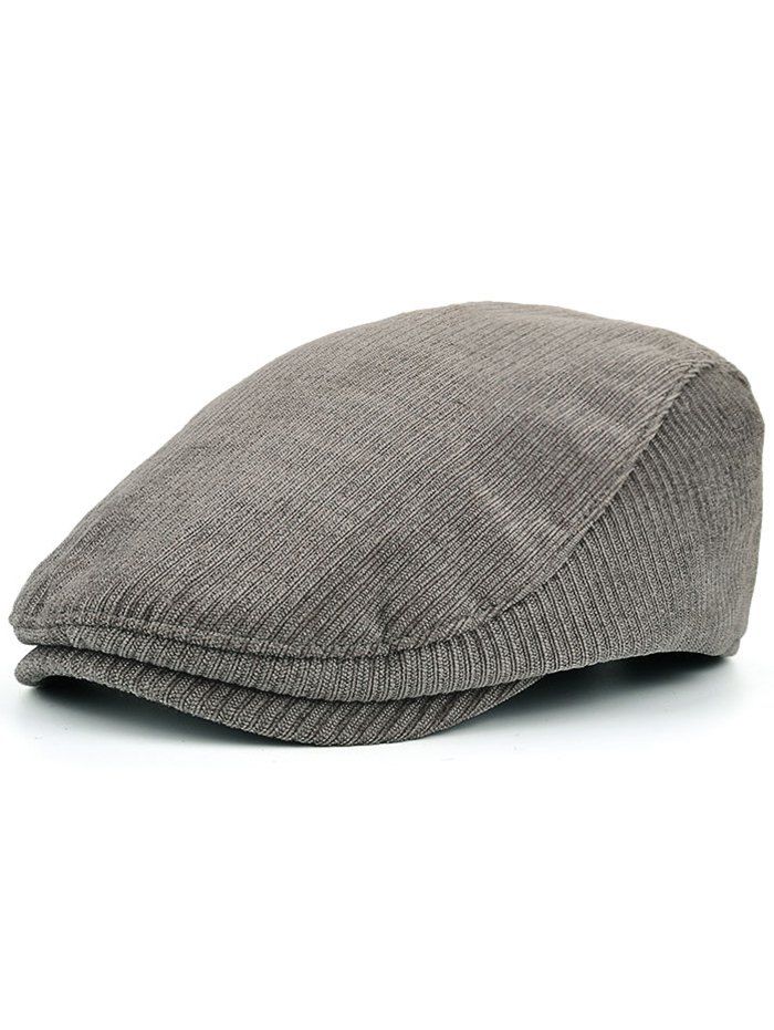 

Multipurpose Striped Pattern Embellished Adjustable Duckbill Hat, Gray
