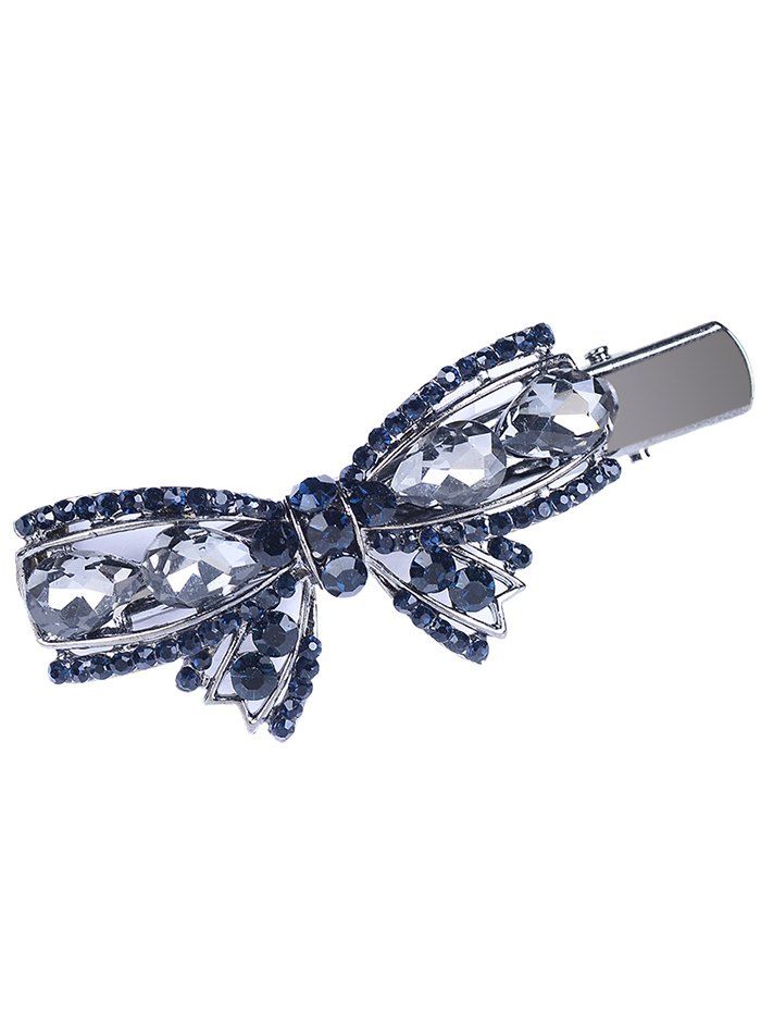 

Vintage Bowknot Shape Rhinestone Faux Gem Hairpin, Gray