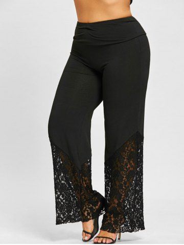 plus size lace palazzo pants