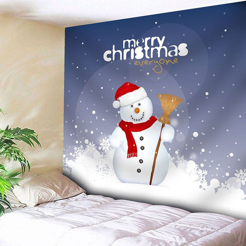 

Wall Decor Christmas Snowman Pattern Tapestry, Colormix