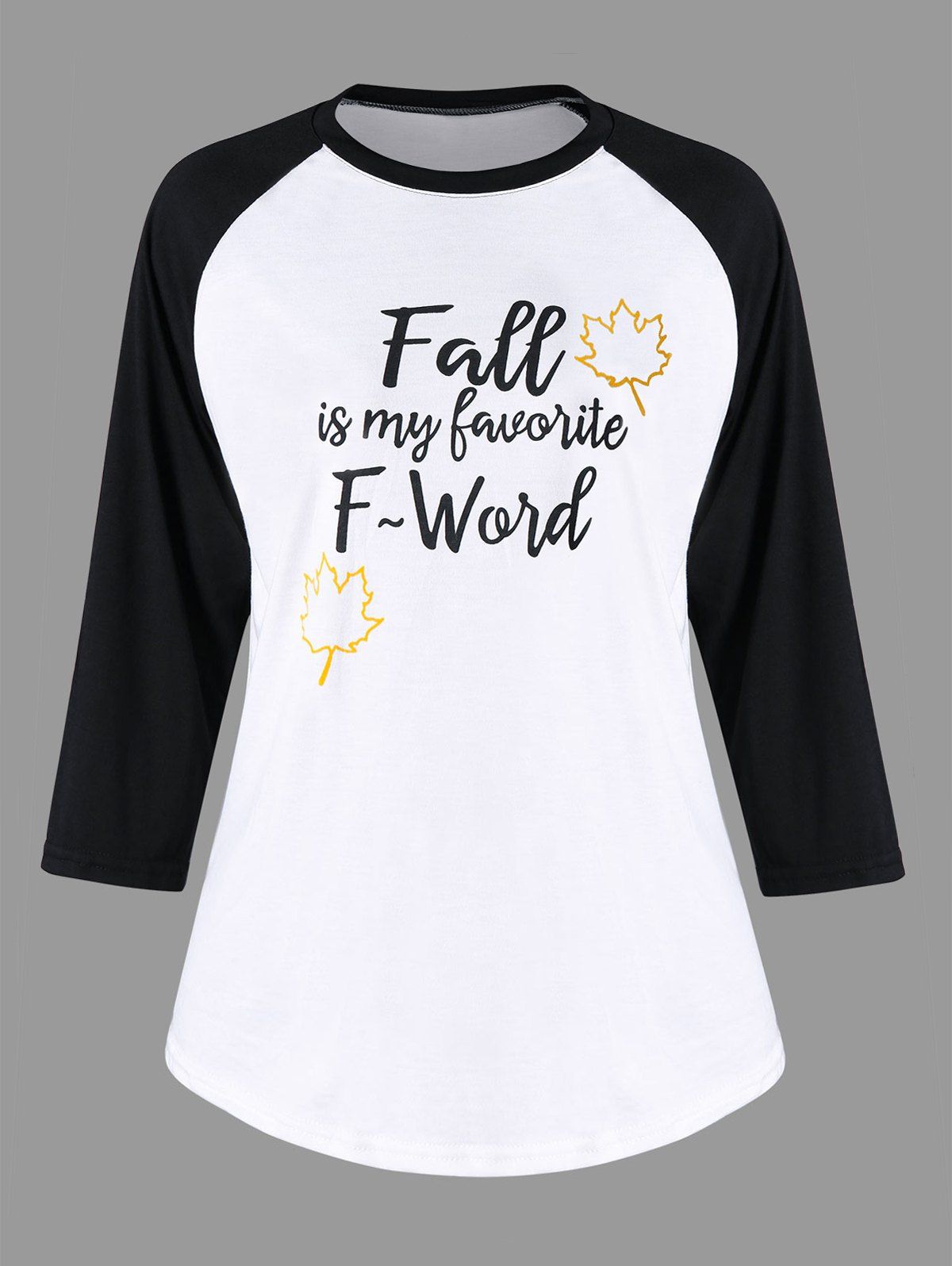 

Christmas Raglan Sleeve Graphic Baseball Tee, White